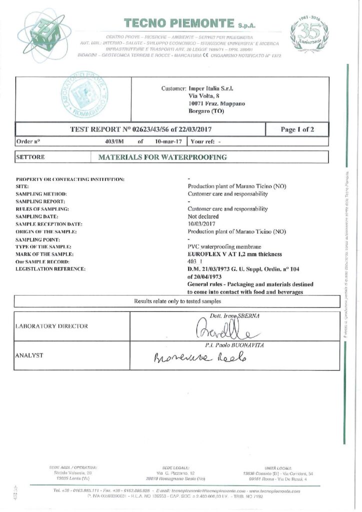 thumbnail of EUROFLEX V AT Toxicity Certificate – 2